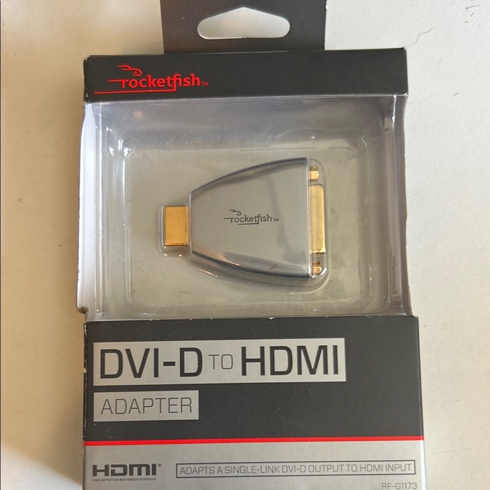 Gray DVI-D to HDMI Adapter